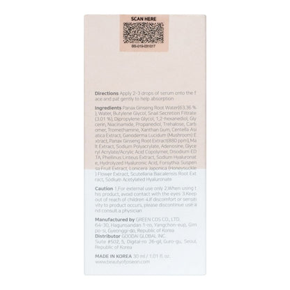 Beauty of Joseon Revive Serum with Ginseng & Snail Mucin 30 ml Firming Care & Skin Renewal (K Beauty)
