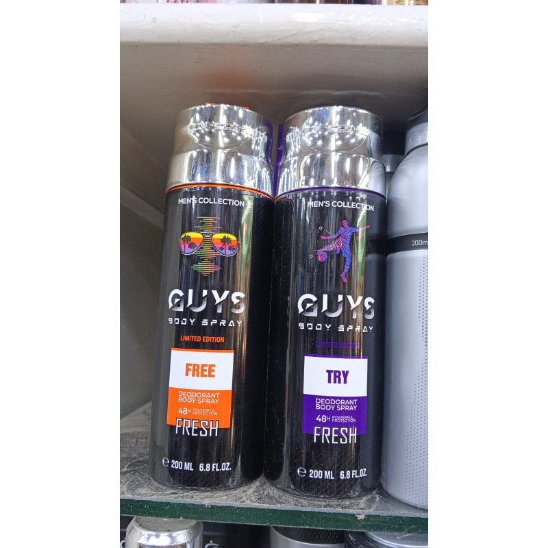 Men’s Collection GUYs Body Spray Limited Edition 200ml 48H Fresh Deodorant Spray