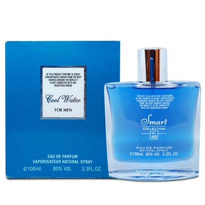 Smart Collection Cool Water For Men Eau De Parfum 100ml – Long Lasting Fresh Aquatic Masculine Fragrance Spray