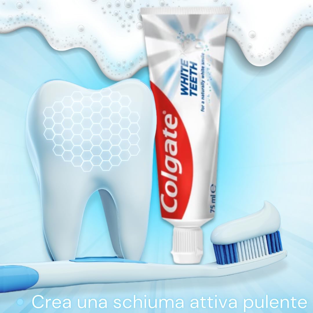 Colgate White Teeth Toothpaste 75ml Naturally Whiter & Healthy Smile