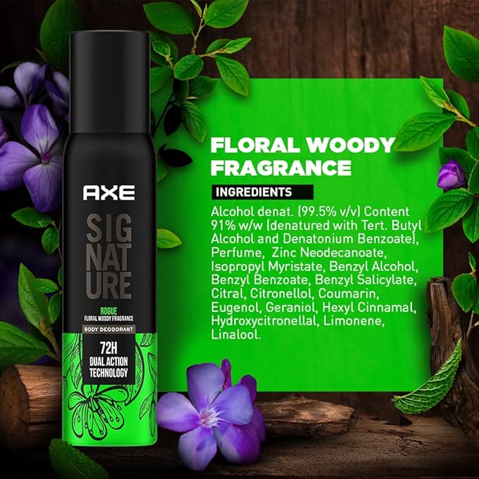 Axe Signature Rogue Floral Woody Body Deodorant 122ml
