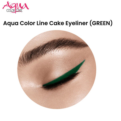 Aqua Color Line Cake Eyeliner (GREEN)
