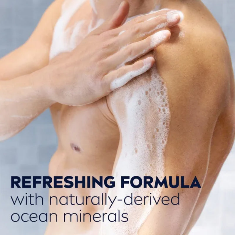 Nivea Men Vitality 24H Fresh Effect 3 in 1 Body, Face & Hair Shower Gel 250ml - Energizing All-in-One Cleanser for Men