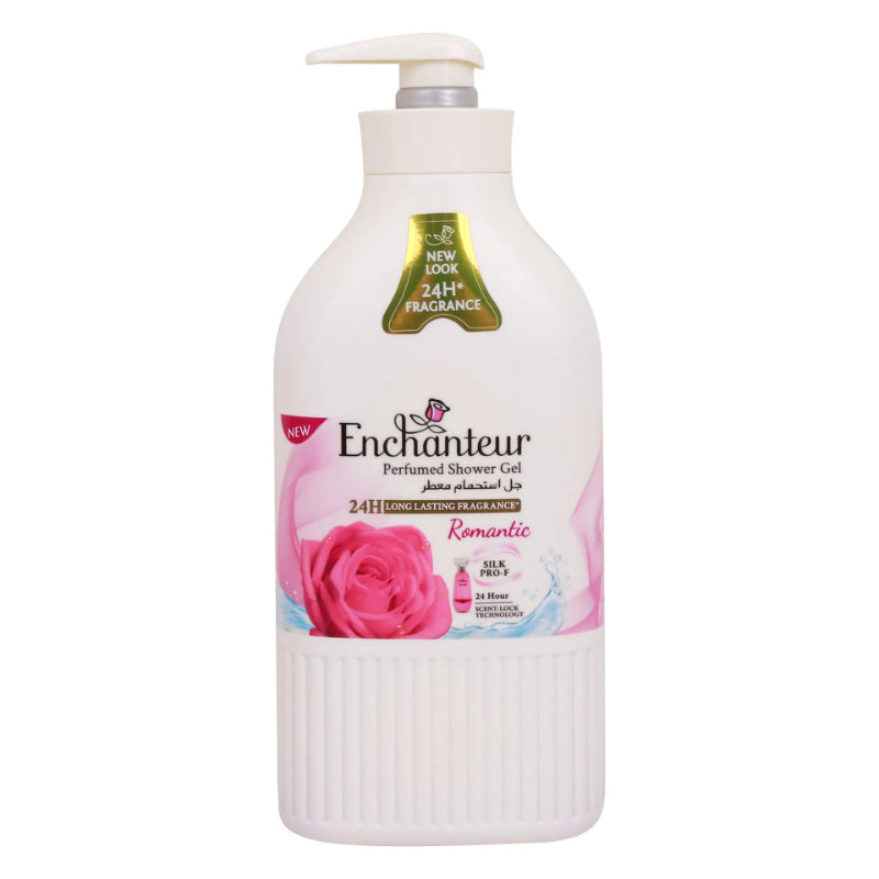 Enchanteur Romantic Perfumed Shower Gel 550ml – 24H Long Lasting Fragrance Body Wash New Look for Soft, Smooth & Fragrant Ski