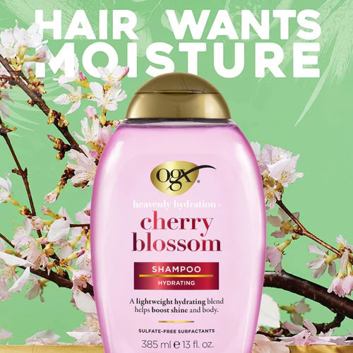 OGX Heavenly Hydration + Cherry Blossom Shampoo Hydrating 385ml