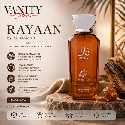 AL Qamar Rayyan Eau de Parfum 95ml Pour Homme - Long Lasting Perfume for Men
