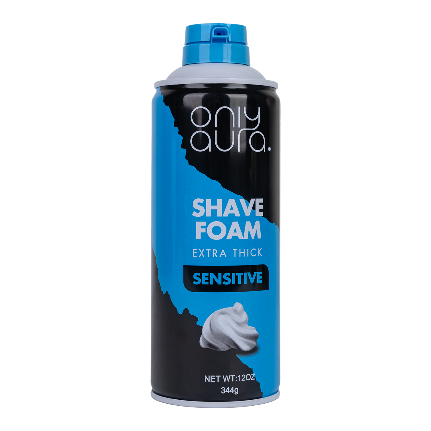 Only Aura Extra Thick Sensitive Shave Foam 344g – Smooth Men’s Shaving Foam for Close Comfortable Shave, Sensitive Skin Prote