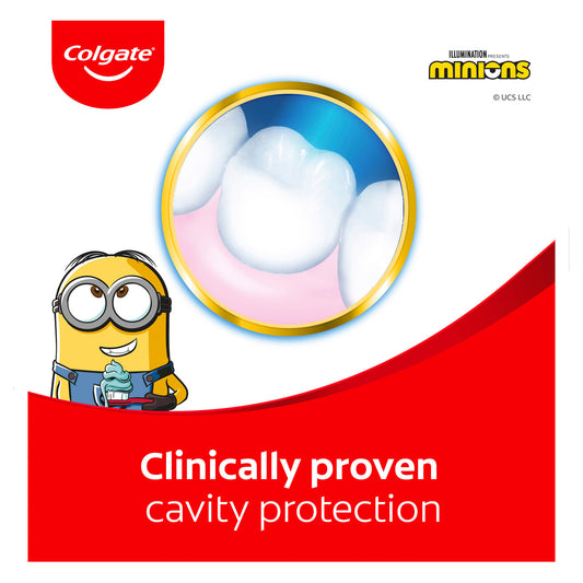 Colgate Minions 2+ Years Strawberry Flavour Toothpaste 80g Gentle Cavity Protection for Kids
