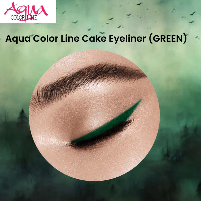 Aqua Color Line Cake Eyeliner (GREEN)
