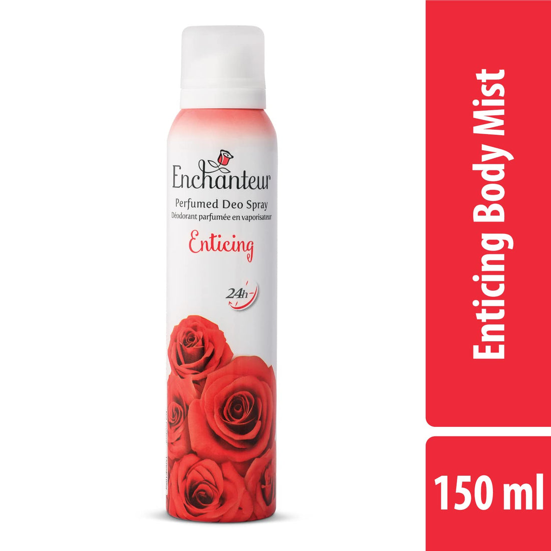 Enchanteur Enticing Perfumed Deo Body Spray for Women 150ml - Long Lasting Floral Fruity Fragrance Spray for Freshness & Odor