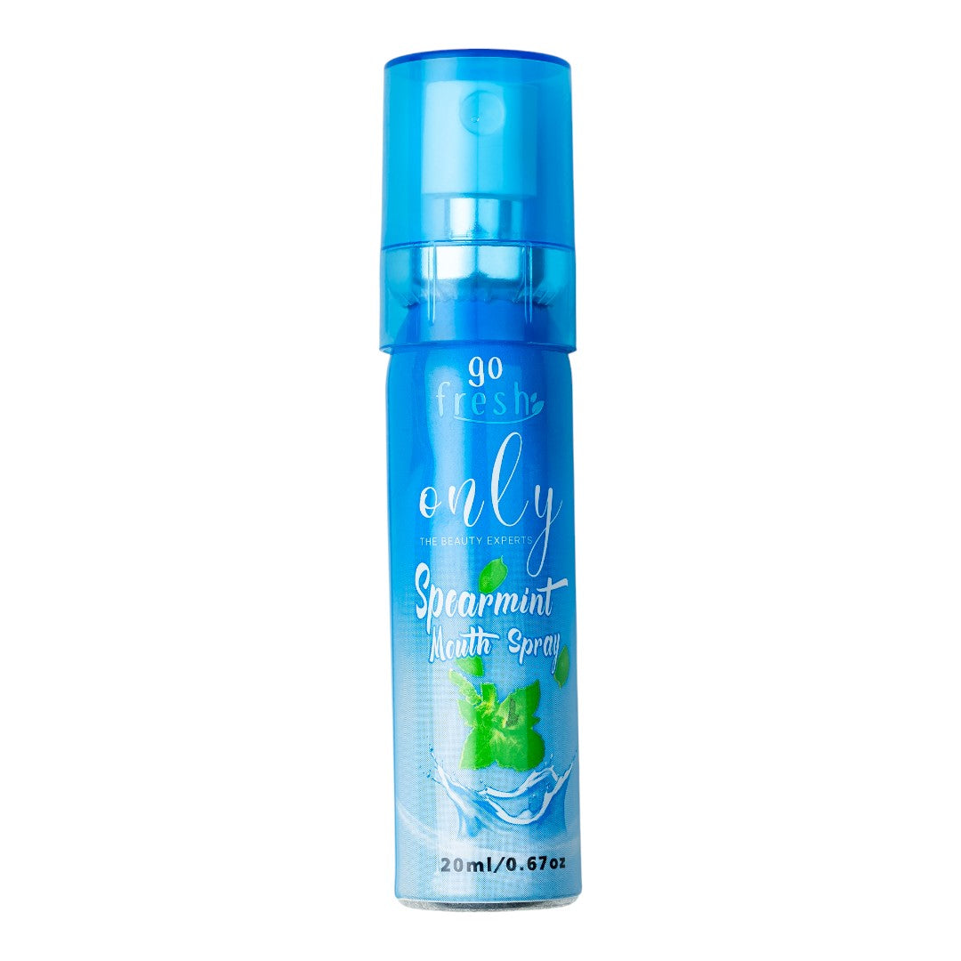 Only Spearmint Mouth Spray Blue 20ml – Instant Fresh Breath Oral Care Spray for Long Lasting Mint Freshness, Odor Control & O