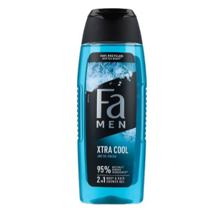 Fa Men Xtra Cool Arctic Fresh 2-in-1 Body & Hair Shower Gel 250ml - 100% Recycled Bottle