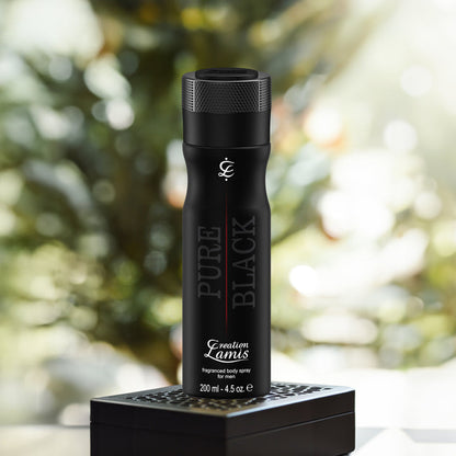 Pure Black Reaction Lamis Perfumed Body Spray 200ml Long-Lasting Bold & Intense Fragrance