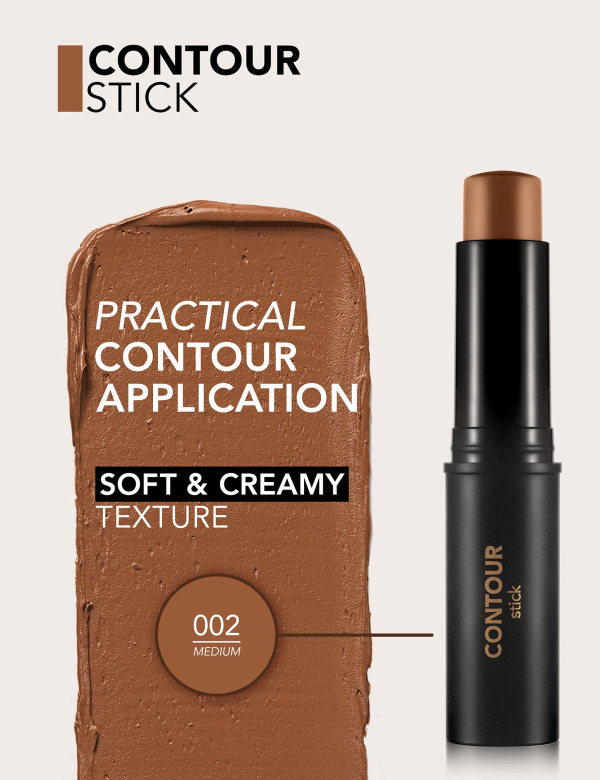 Flormar Contour Stick (Shade:02 Medium) 10g