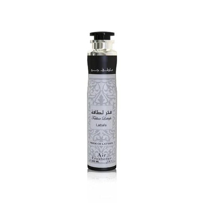 Fakhar Silver Deodorant Spray 200ml + Fakhar Silver Air freshener by Lattafa 300ml (Pack of 2)