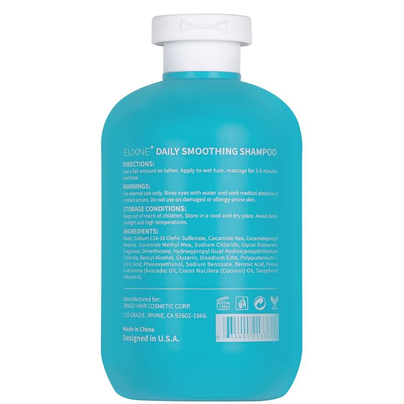 Euxine Daily Smoothing Shampoo Balanced Skin PH Smoothing & Hydrating 500ml