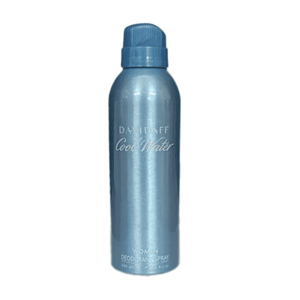 Davidaff Cool Water Women Deodorant Spray 200ml Fresh Aquatic Fragrance & Long-Lasting Protection