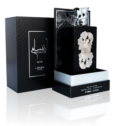 Lattafa Pride Ansaam Silver Eau de Parfum 100ml - Long Lasting Luxury Arabic Fragrance for Men