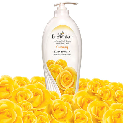 Enchanteur Satin Smooth Charming Lotion with Aloe Vera & Olive Butter 500 ml