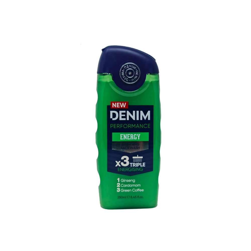 Denim Performance Energy Body and Face Wash X 3 Triple Energising 250 ml