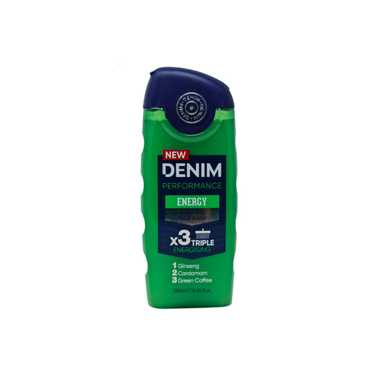 Denim Performance Energy Body and Face Wash X 3 Triple Energising 250 ml