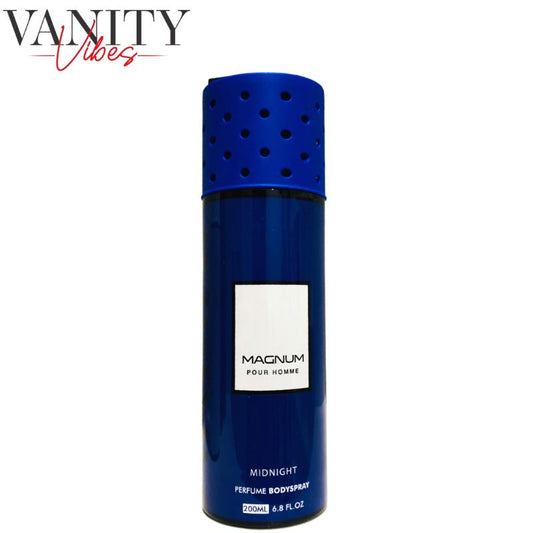 Armaf Magnum Pour Homme Midnight Perfume Body Spray 200ml Masculine Bold & Fresh Fragrance