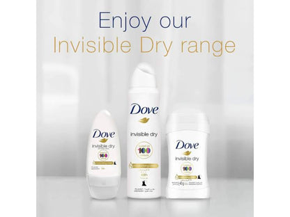 Dove Invisible Dry Antiperspirant Deodorant Stick 40ml - 48-Hour Sweat & Odour Protection, No White Marks
