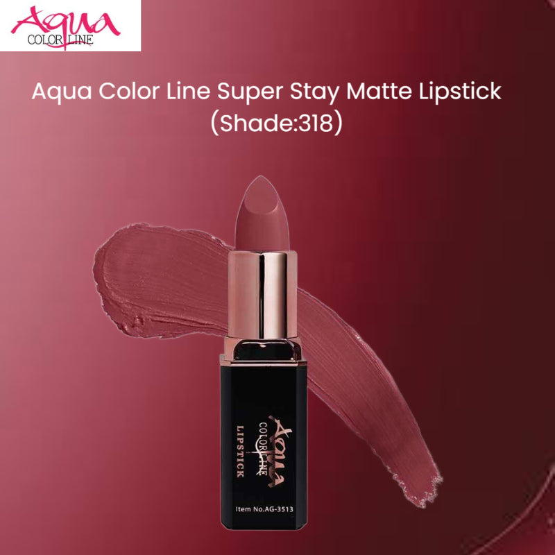 Aqua Color Line Super Stay Matte Lipstick (Shade:318)