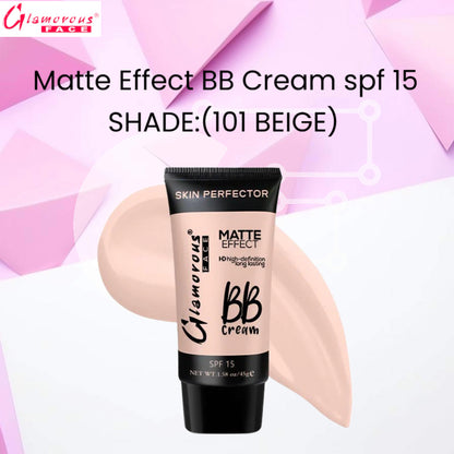 Glamorous Face Matte Effect BB Cream spf 15 (Shade:101 Beige)