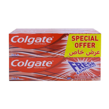 Colgate Fresh Confidence Extreme Fresh Red Gel Toothpaste 75ml Long-Lasting Freshness & Cavity Protection