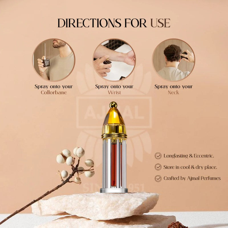 Aris Perfumes Ajmal Dahn Al Oudh Madeh Concentrated Oil For Unisex â€“ 3ml