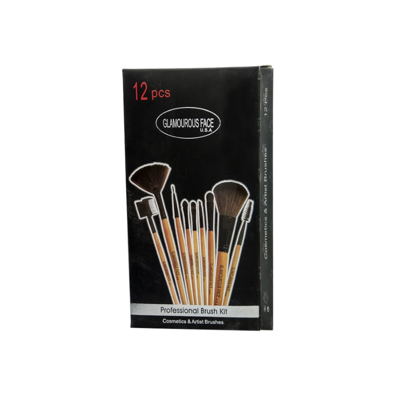 Glamorous Face 12 Piece Leather Brushset