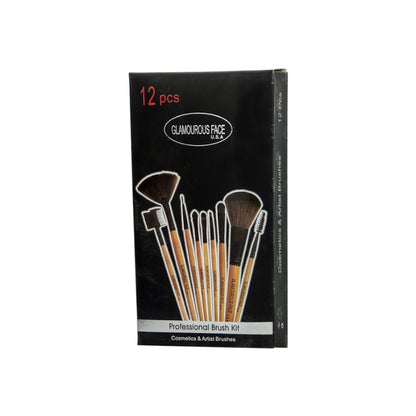 Glamorous Face 12 Piece Leather Brushset