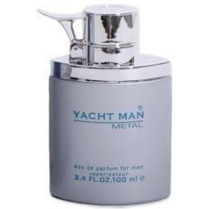 Yachtman Yacht Man Metal Eau de Parfum for Men 100ml - Long Lasting Fresh Metallic Masculine Luxury Fragrance Spray