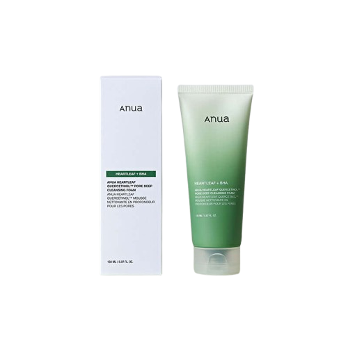 Anua Heartleaf + BHA Quercetinol Pore Deep Cleansing Foam 150 ml Deep Pore Cleansing & Gentle Exfoliation (K Beauty)