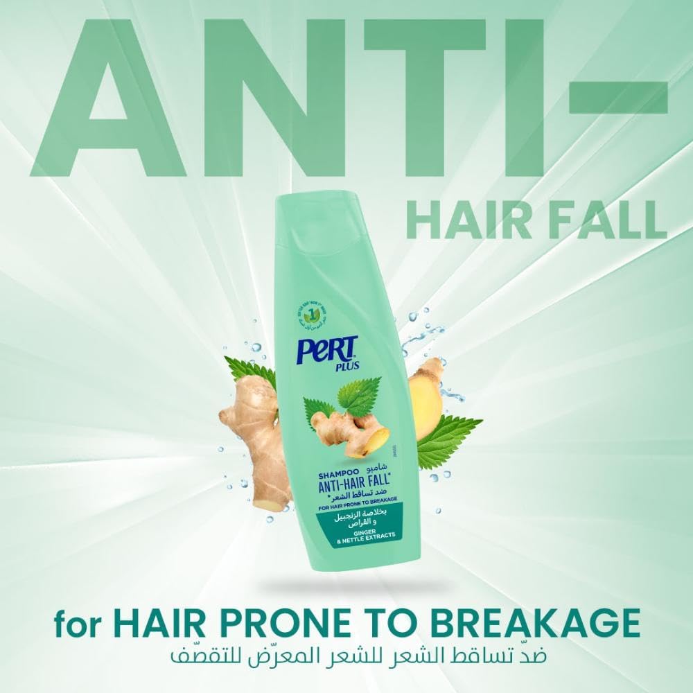 Pert Plus Anti-Hair Fall Shampoo with Ginger & Nettle Extract 400ml