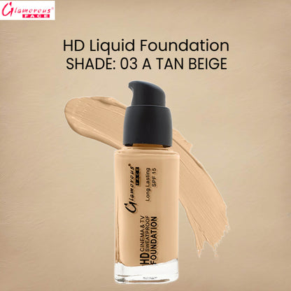 Glamorous Face HD Liquid Foundation (03 A Tan Beige)