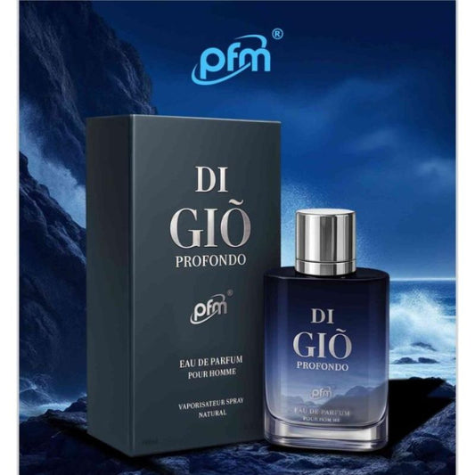 Di Gio Profondo PFM Pour Homme Eau de Parfum 100ml - Long Lasting Deep Aquatic Fresh Woody Fragrance Perfume for Men Luxury D