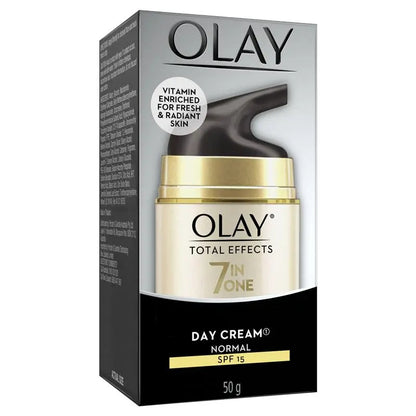 Olay Total Effects 7-in-1 Day Cream SPF15 50g – Vitamin Enriched for Fresh & Radiant Normal Skin
