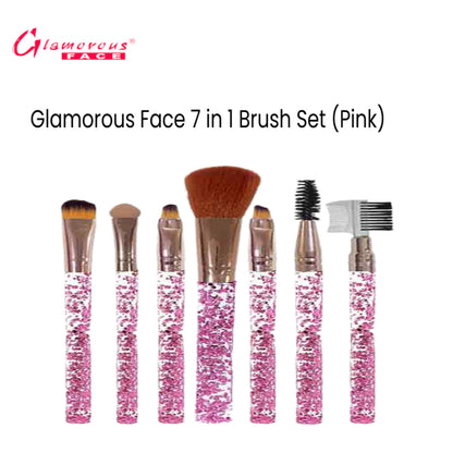 Glamorous Face 7 in 1 Brush Set (Pink)