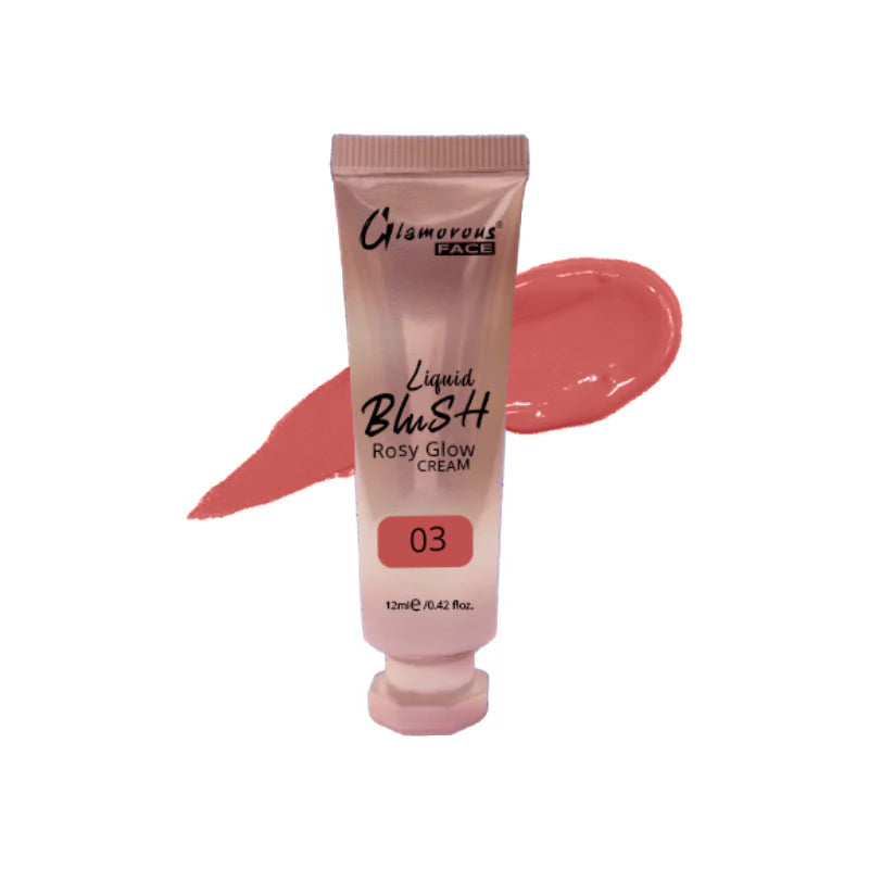 Glamorous Face Rosy Glow Liquid Blush Cream 12ml (Shade:03)