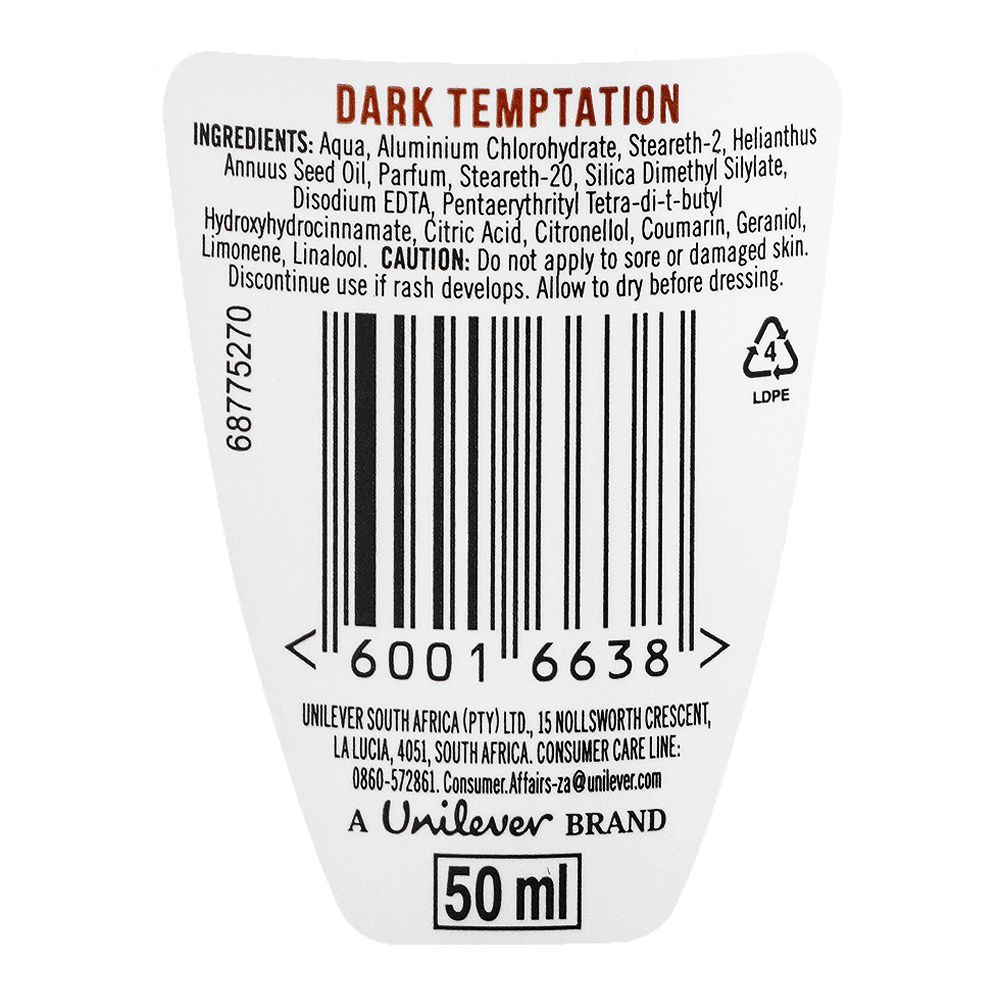 Axe Dark Temptation 48Hrs Anti Sweat Antiperspirant Deodorant Roll On 50ml