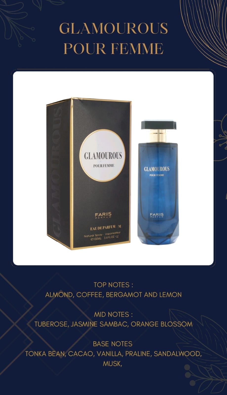 Faris Glamorous Pour Femme by Fariis EDP 100ml for Women