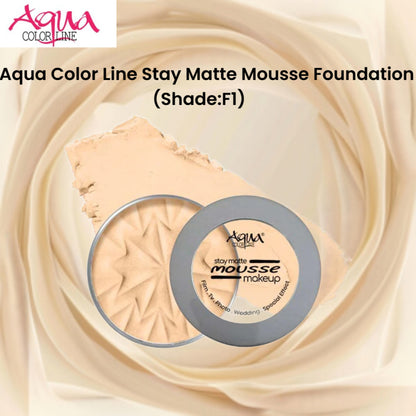 Aqua Color Line Stay Matte Mousse Foundation (Shade:F1)