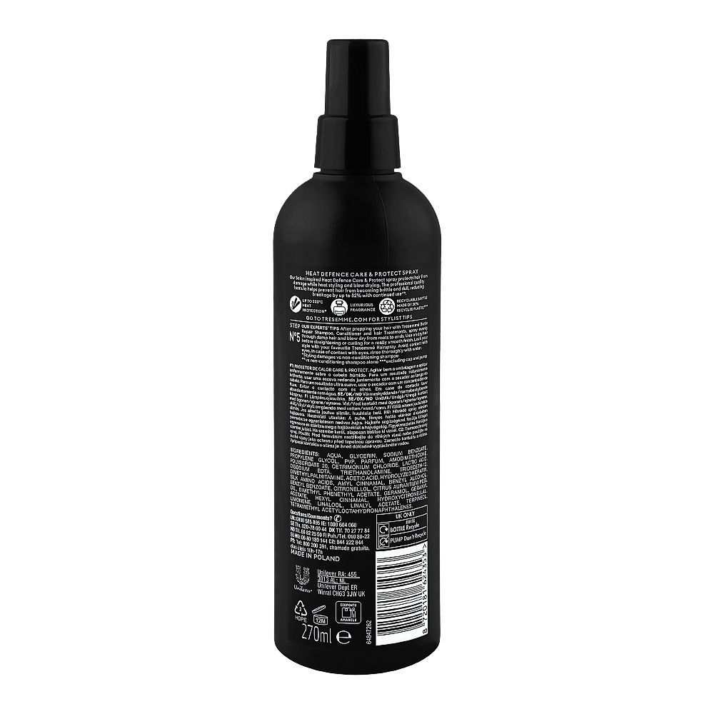 TRESemmé Heat Defence Care & Protect Spray 270ml - Up to 230°C Heat Protection for All Hair Types