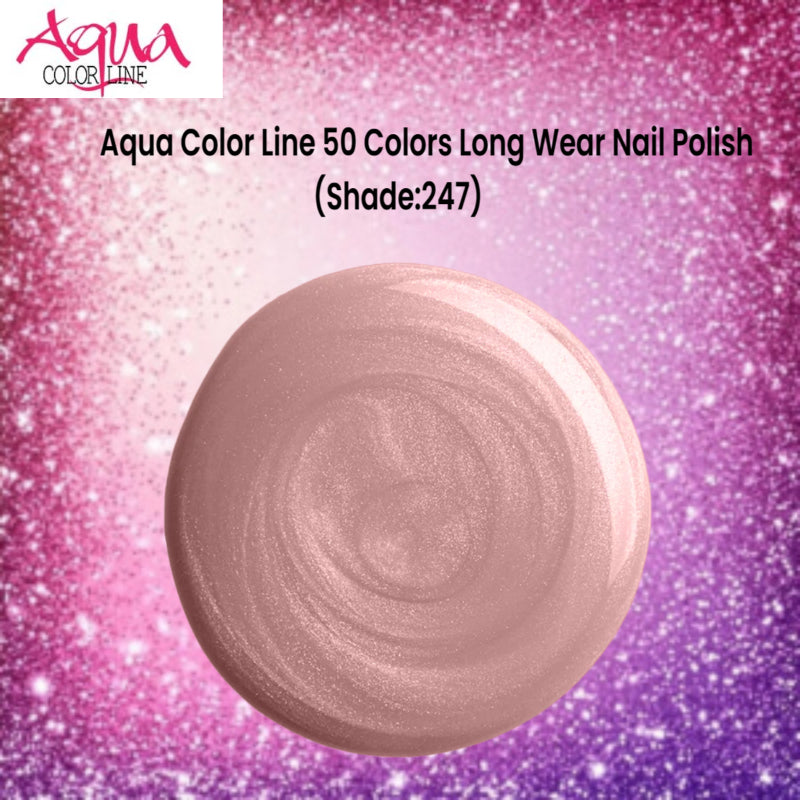 Aqua Color Line 50 Colors Long Wear Nail Polish (Shade:247)