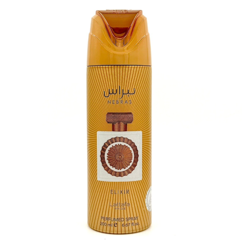 Lattafa Pride Nebras Elixir Perfumed Spray 200ml – Long Lasting Luxury Sweet Vanilla Amber Fragrance for Men & Women