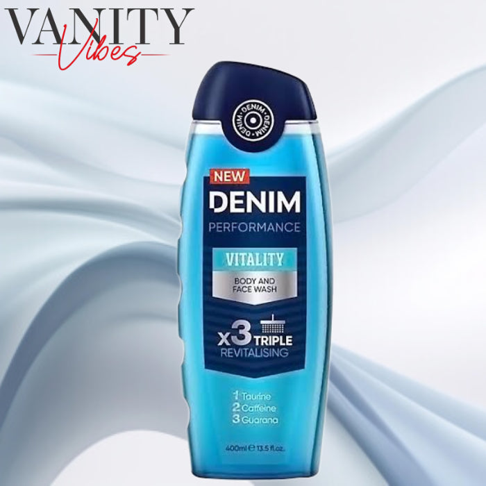 Denim Performance Boost Body and Face Wash X 3 Triple Revitalising 400ml