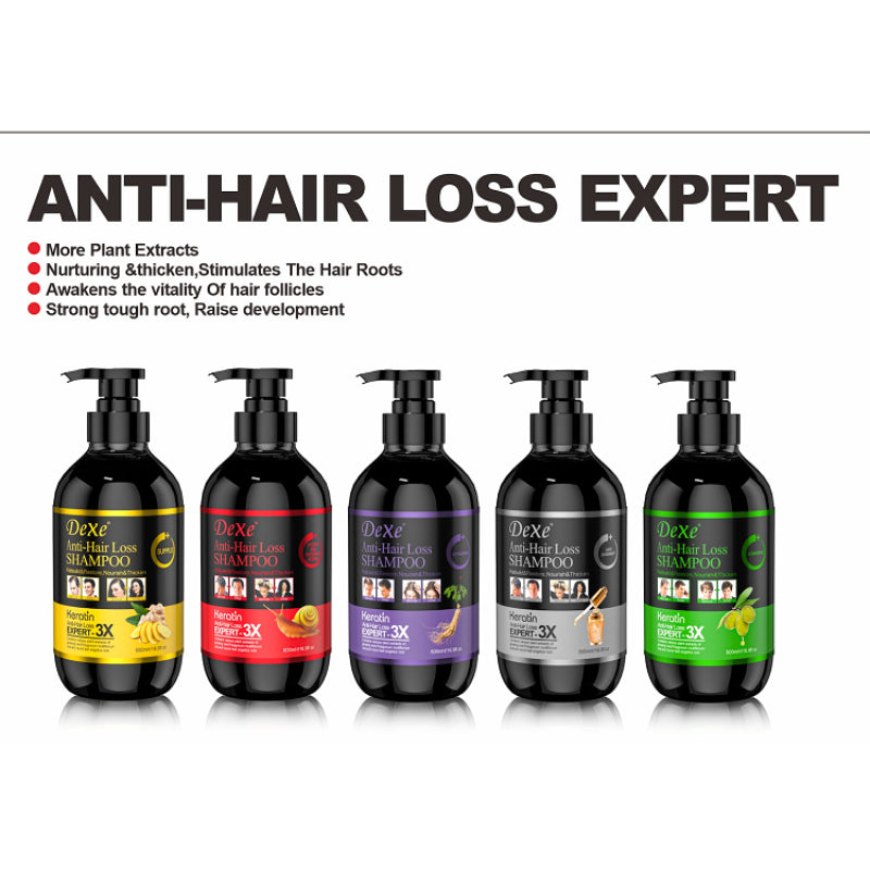 Dexe Anti-Hair Loss Shampoo with Ginger Extract 500 ml Hair Fall Control, Strengthening & Scalp Care