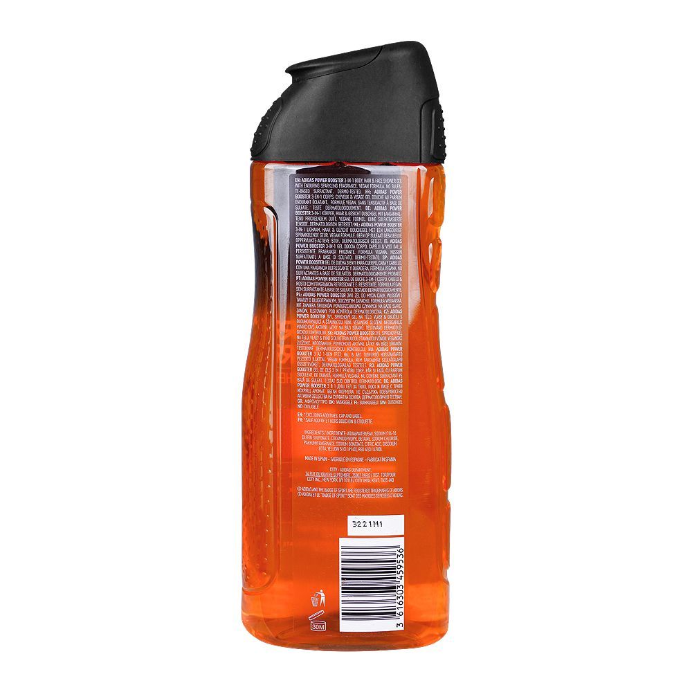 Adidas Power Booster 3-in-1 Body, Hair & Face Wash Shower Gel 400ml